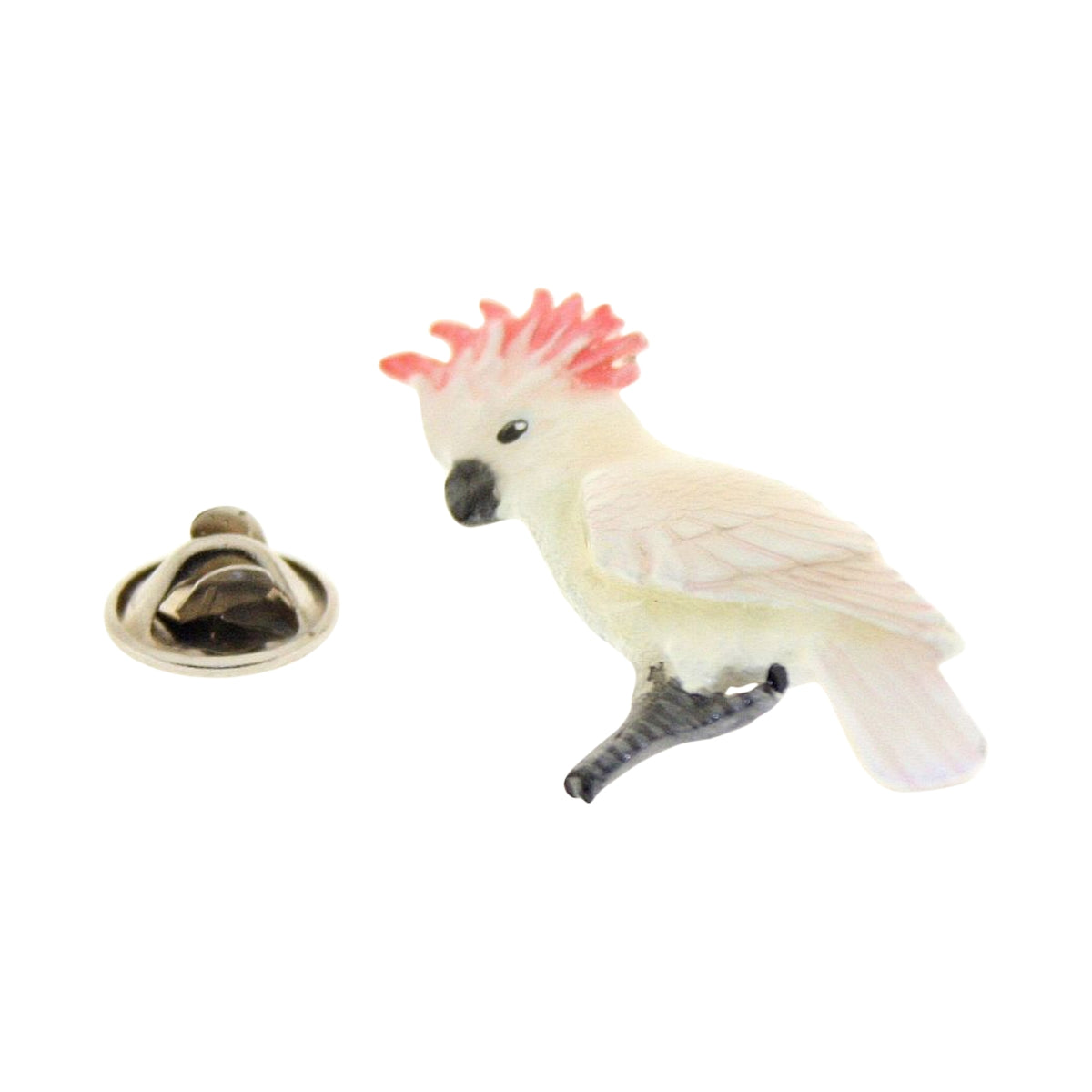 Cockatoo Pink Pin ~ Hand Painted ~ Lapel Pin ~ Hand Painted Lapel Pin ~ Sarah's Treats & Treasures